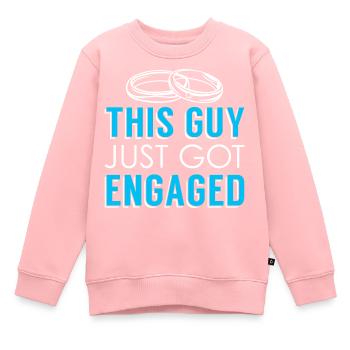 Fiancé partenaire cadeau fiançailles drôles - Sweat Premium enfant bio - rose - Devant - AI Model Kid Female (0cm)