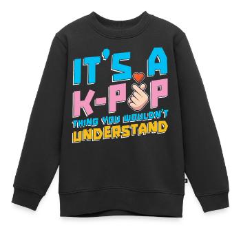 Koreanischer Pop Musiker Geschenk Lustiges K Pop - Kinder Premium Organic Sweatshirt - Schwarz - Vorne - AI Model Kid Female (0cm)