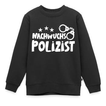 Nachwuchs Polizist Nachwuchs Polizistin Polizeiaut - Kinder Premium Organic Sweatshirt - Schwarz - Vorne - AI Model Kid Female (0cm)