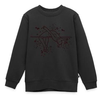 Hochspringer Wasserfarben Hochsprung - Kinder Premium Organic Sweatshirt - Schwarz - Vorne - AI Model Kid Female (0cm)