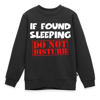 sommeil amusant - Sweat Premium enfant bio - noir - Devant - AI Model Kid Female (0cm)