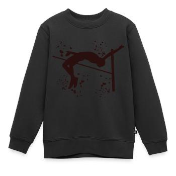 Saut en hauteur Aquarelle Saut en hauteur - Sweat Premium enfant bio - noir - Devant - AI Model Kid Female (0cm)
