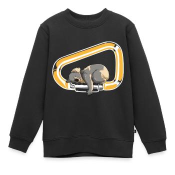 Koala Karabiner Klettertier Niedlich Bouldern - Kinder Premium Organic Sweatshirt - Schwarz - Vorne - AI Model Kid Female (0cm)