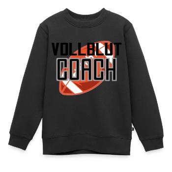 Entraîneur pur-sang Football - Sweat Premium enfant bio - noir - Devant - AI Model Kid Female (0cm)