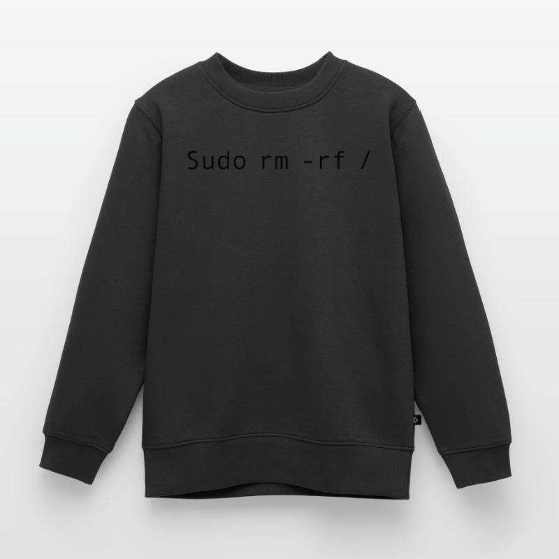 Linux-Codierung sudo rm -rf / Kinder Premium Organic Sweatshirt