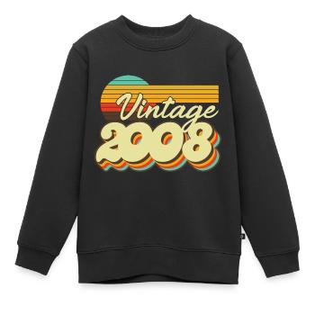 2008 geburtstag perspektive - Kinder Premium Organic Sweatshirt - Schwarz - Vorne - AI Model Kid Female (0cm)