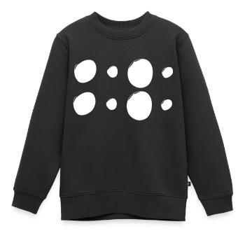 Motifs Cercles Cercles Formes - Sweat Premium enfant bio - noir - Devant - AI Model Kid Female (0cm)