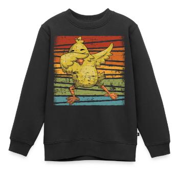 Huhn Hühner - Kinder Premium Organic Sweatshirt - Schwarz - Vorne - AI Model Kid Female (0cm)