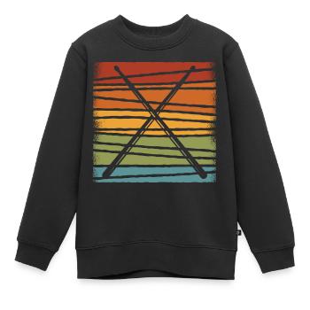 Batteries - Sweat Premium enfant bio - noir - Devant - AI Model Kid Female (0cm)