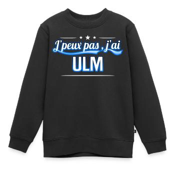 ULM - j'peux pas , j'ai ULM - Sweat Premium enfant bio - noir - Devant - AI Model Kid Female (0cm)