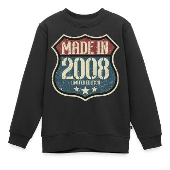2008 geburtstag perspektive - Kinder Premium Organic Sweatshirt - Schwarz - Vorne - AI Model Kid Female (0cm)