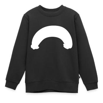 bogen symbol linie - Kinder Premium Organic Sweatshirt - Schwarz - Vorne - AI Model Kid Female (0cm)