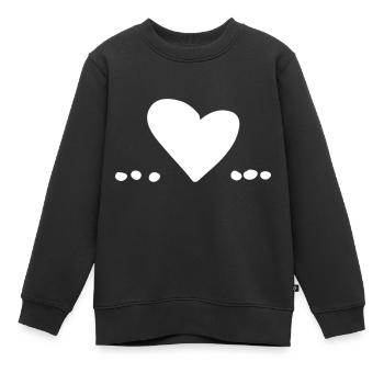 Heart Love Symbol Point Points - Kids Premium Organic Sweatshirt - black - Front - AI Model Kid Female (0cm)