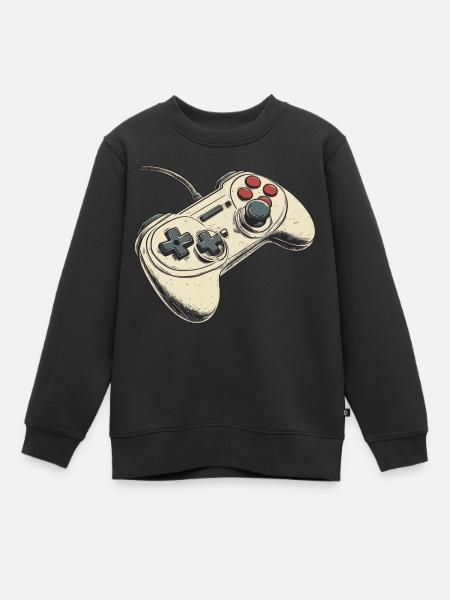 Manette de jeu vidéo, symbole manette de jeu, logo - Sweat Premium enfant bio - noir