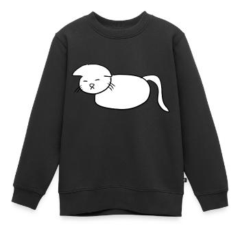 triste chat symbole animal malheureux - Sweat Premium enfant bio - noir - Devant - AI Model Kid Female (0cm)