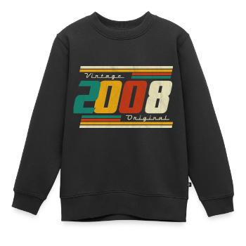 2008 geburtstag perspektive - Kinder Premium Organic Sweatshirt - Schwarz - Vorne - AI Model Kid Female (0cm)