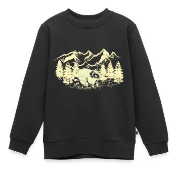 Ratons laveurs cadeau raton laveur - Sweat Premium enfant bio - noir - Devant - AI Model Kid Female (0cm)