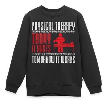Therapie Geschenk Physiotherapie - Kinder Premium Organic Sweatshirt - Schwarz - Vorne - AI Model Kid Female (0cm)