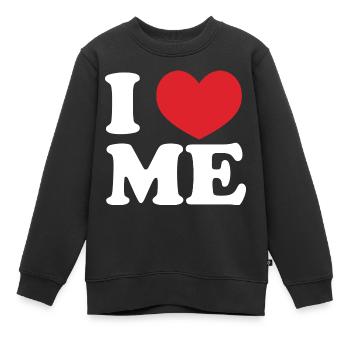I Love me - Kinder Premium Organic Sweatshirt - Schwarz - Vorne - AI Model Kid Female (0cm)
