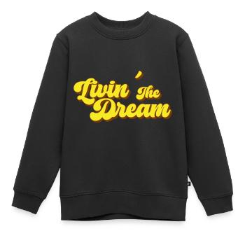 Vivre le rêve - Sweat Premium enfant bio - noir - Devant - AI Model Kid Female (0cm)