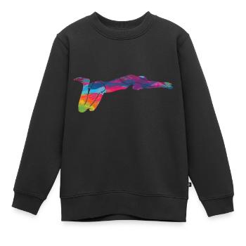 Schwimmen Schwimmer Schwimmbad Freibad Schwimmerin - Kinder Premium Organic Sweatshirt - Schwarz - Vorne - AI Model Kid Female (0cm)