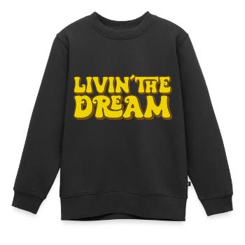Vivre le rêve - Sweat Premium enfant bio - noir - Devant - AI Model Kid Female (0cm)