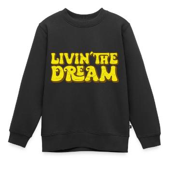 Vivre le rêve - Sweat Premium enfant bio - noir - Devant - AI Model Kid Female (0cm)