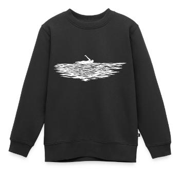 Natation Nageurs Piscine Piscine extérieure Nageur - Sweat Premium enfant bio - noir - Devant - AI Model Kid Female (0cm)