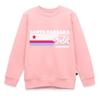 Santa Barbara California Sonnenuntergang Retro - Kinder Premium Organic Sweatshirt - Rosa - Vorne - AI Model Kid Female (0cm)