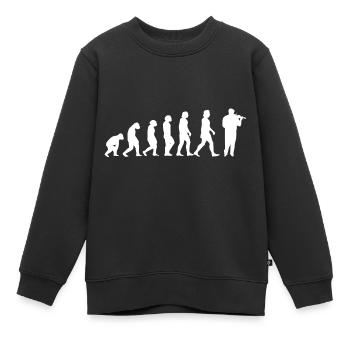 Violon Violoniste Violoniste Alto Violoniste - Sweat Premium enfant bio - noir - Devant - AI Model Kid Female (0cm)