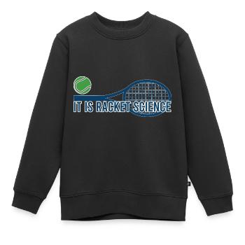 Tennis - It is Racket Science - Kinder Premium Organic Sweatshirt - Schwarz - Vorne - AI Model Kid Female (0cm)