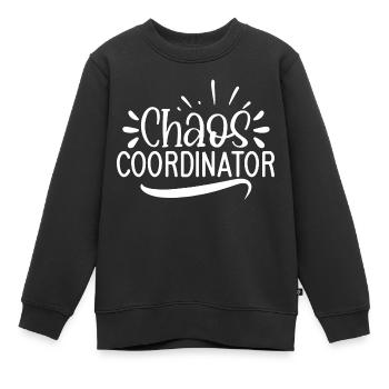 Cadeau de coordinateur du chaos - Sweat Premium enfant bio - noir - Devant - AI Model Kid Female (0cm)