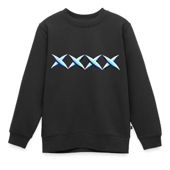 croix bleues croix - Sweat Premium enfant bio - noir - Devant - AI Model Kid Female (0cm)