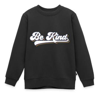 Soyez gentil LGBT Arc-en-ciel - Sweat Premium enfant bio - noir - Devant - AI Model Kid Female (0cm)