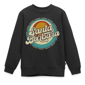 Santa Barbara California Sonnenuntergang Retro - Kinder Premium Organic Sweatshirt - Schwarz - Vorne - AI Model Kid Female (0cm)