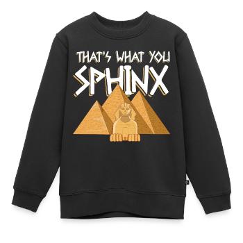 That's What You Sphinx - Kinder Premium Organic Sweatshirt - Schwarz - Vorne - AI Model Kid Female (0cm)
