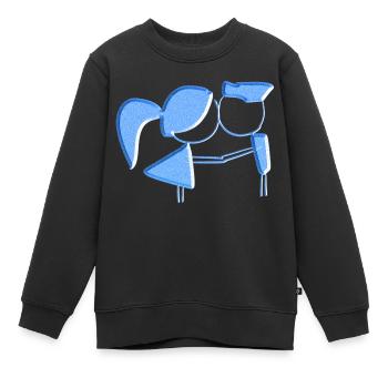 Liebespaar Valentinstag Symbol Liebe - Kinder Premium Organic Sweatshirt - Schwarz - Vorne - AI Model Kid Female (0cm)