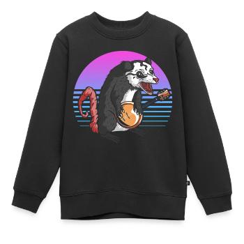 Banjo Opossum Folk Country Musik Liebhaber - Kinder Premium Organic Sweatshirt - Schwarz - Vorne - AI Model Kid Female (0cm)