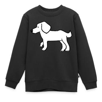 Symbole animal de chien animal de compagnie - Sweat Premium enfant bio - noir - Devant - AI Model Kid Female (0cm)