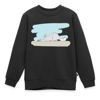 Design illustré avec Viscacha - Sweat Premium enfant bio - noir - Devant - AI Model Kid Female (0cm)