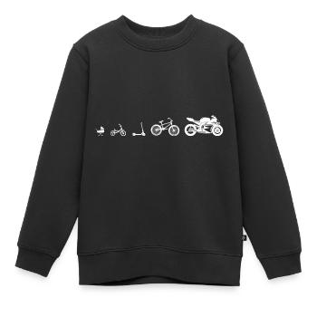 Evolution Zweirad Roller Motorrad - Kinder Premium Organic Sweatshirt - Schwarz - Vorne - AI Model Kid Female (0cm)