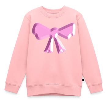 loop symbol fly pink shiny - Kids Premium Organic Sweatshirt - rose - Front - AI Model Kid Female (0cm)