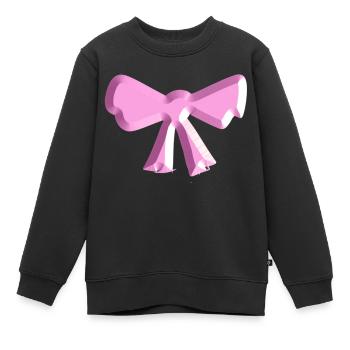 loop symbol fly pink shiny - Kids Premium Organic Sweatshirt - black - Front - AI Model Kid Female (0cm)