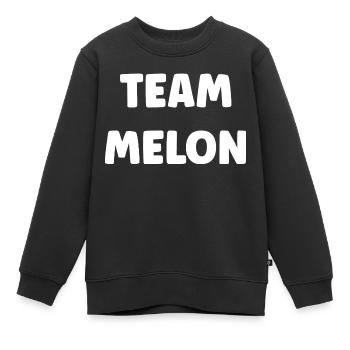 team Melon - Sweat Premium enfant bio - noir - Devant - AI Model Kid Female (0cm)