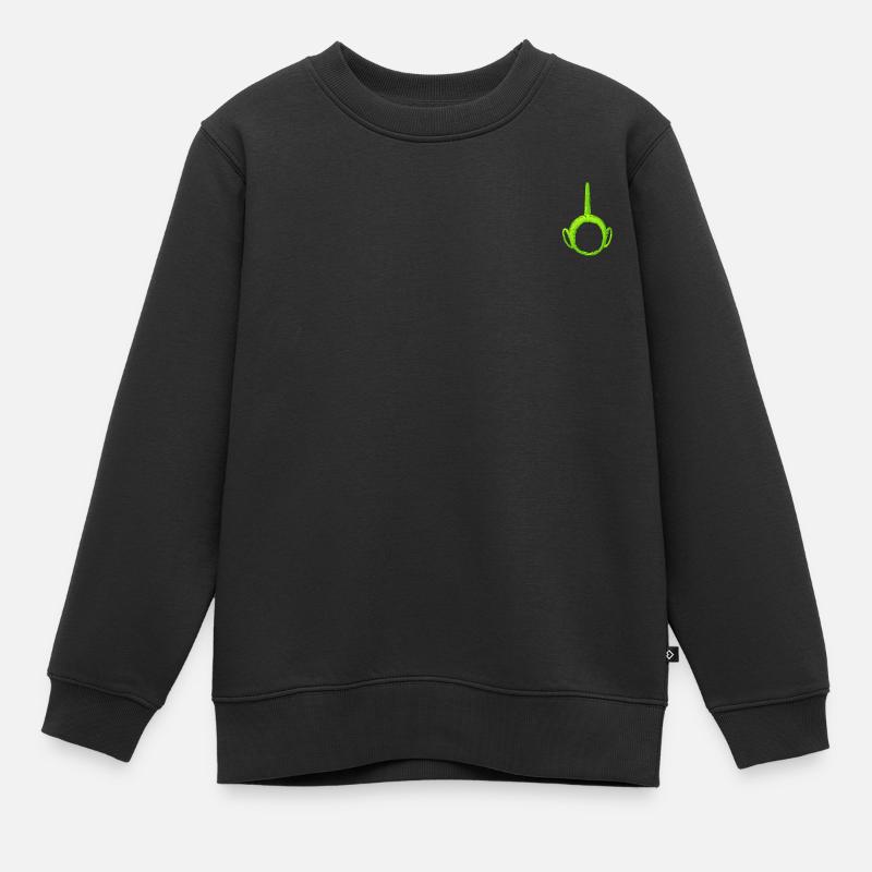 Teletubbies Dipsy Motif De Broderie - Sweat Premium enfant bio - noir