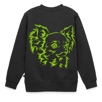Chihuahua - Kinder Premium Organic Sweatshirt - Schwarz - Hinten - AI Model Kid Female (0cm)