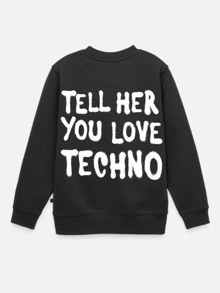 Dites-lui que vous aimez techno II - Sweat Premium enfant bio - noir