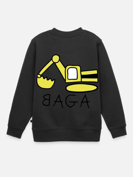 Excavators (BAGA) - Kids Premium Organic Sweatshirt - black