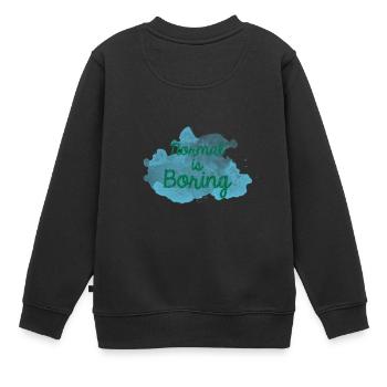 Normale est plate - Sweat Premium enfant bio - noir - Dos - AI Model Kid Female (0cm)