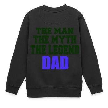 DAD - Kinder Premium Organic Sweatshirt - Schwarz - Hinten - AI Model Kid Female (0cm)